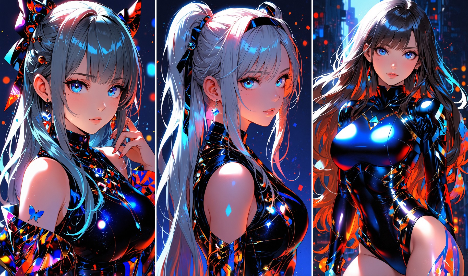 Vibrant Holographic Beauty