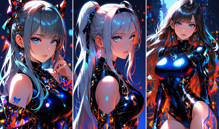 Vibrant Holographic Beauty